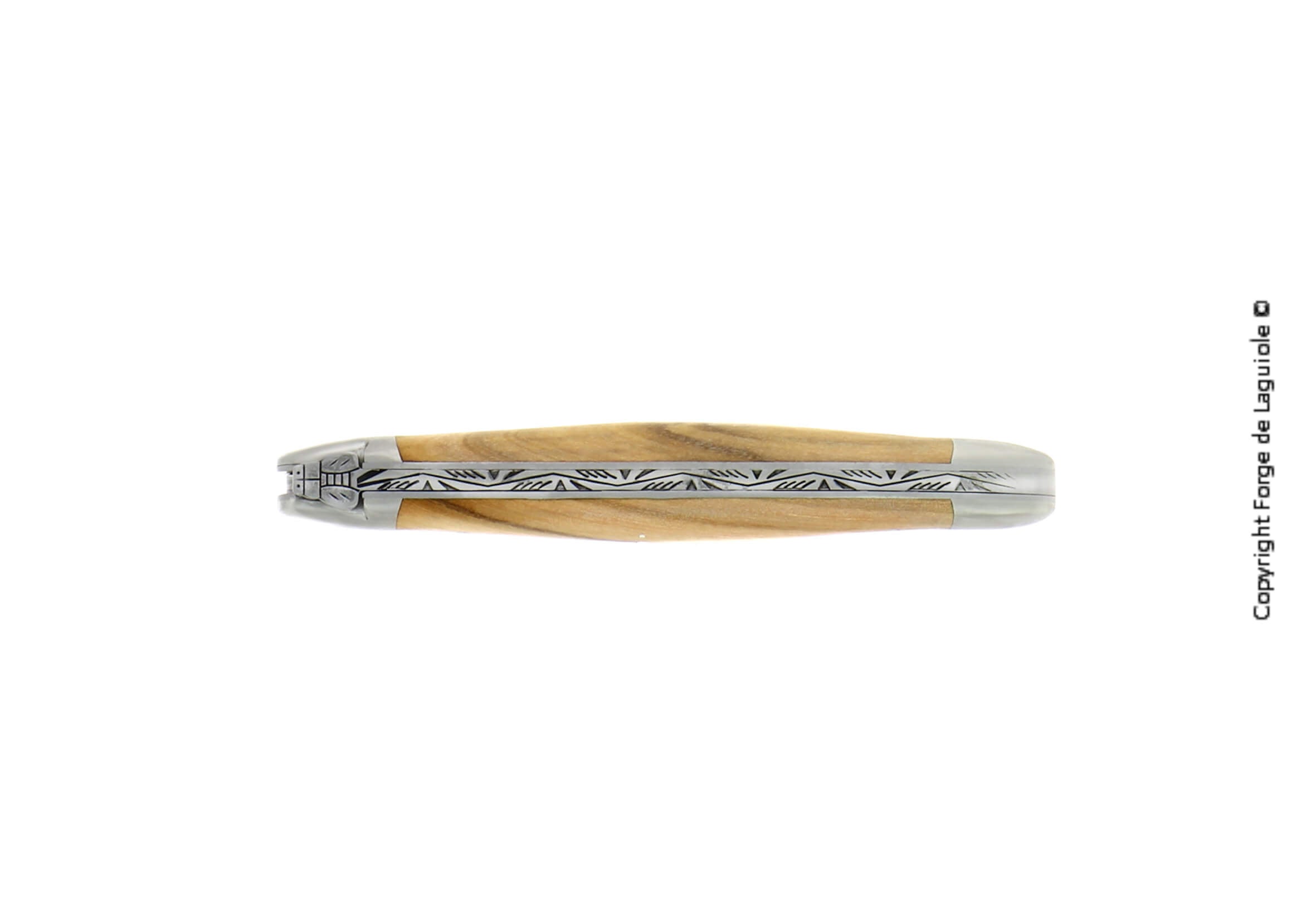 Navaja de bolsillo Forge De Laguiole, 11 cm, mango de madera de olivo, acabado mate