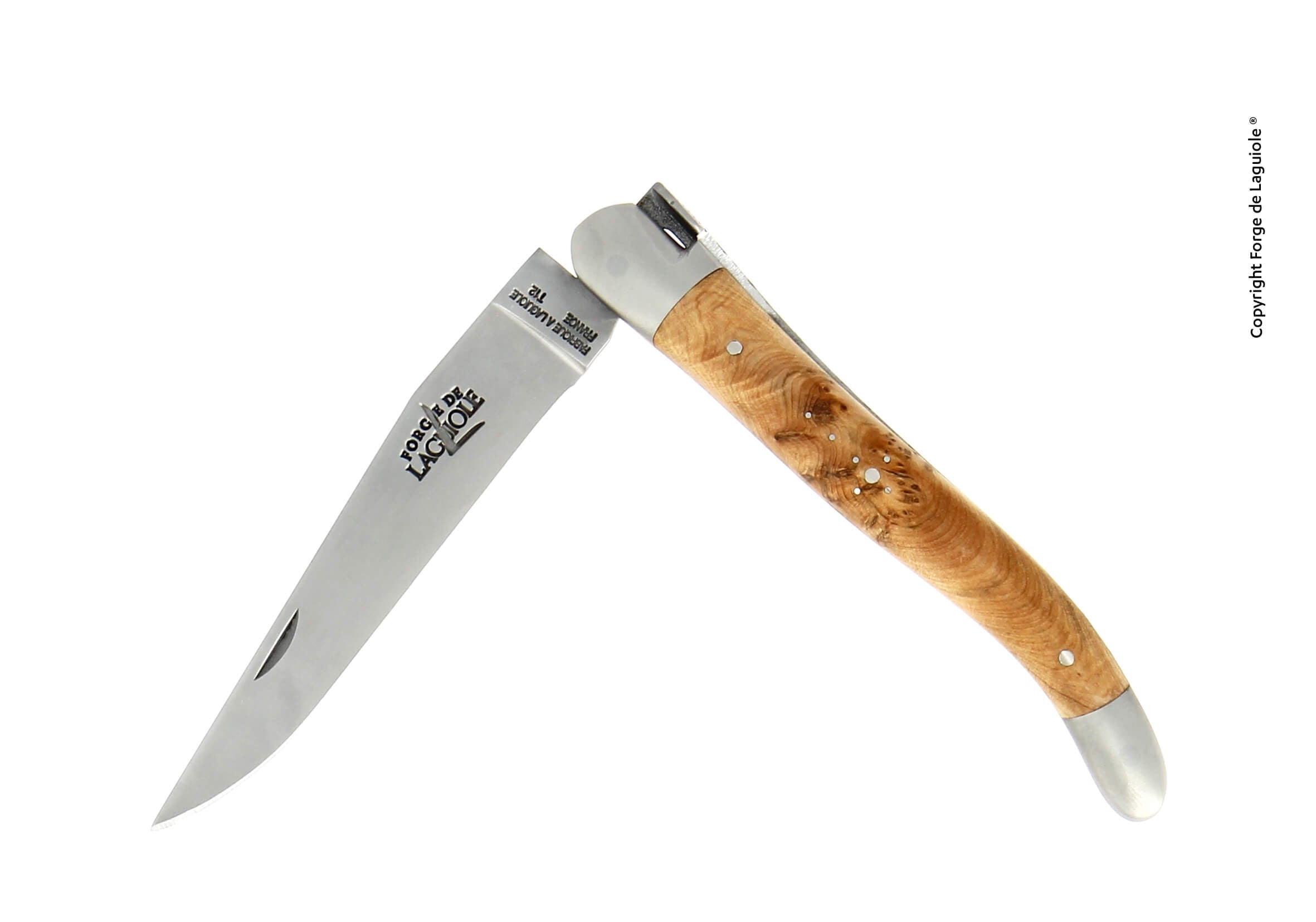 Navaja de bolsillo Forge De Laguiole, 11 cm, mango de enebro, acabado mate