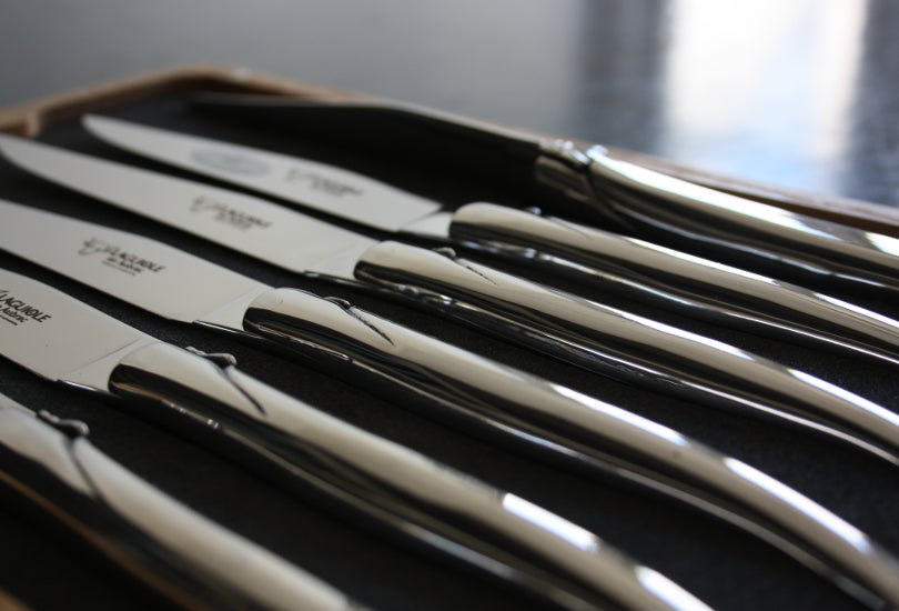 Cuchillos para carne de acero Laguiole En Aubrac pulidos
