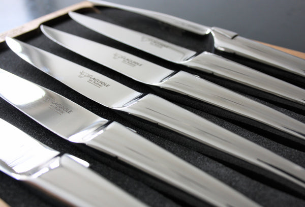 Cuchillos para carne de acero inoxidable pulido Laguiole En Aubrac