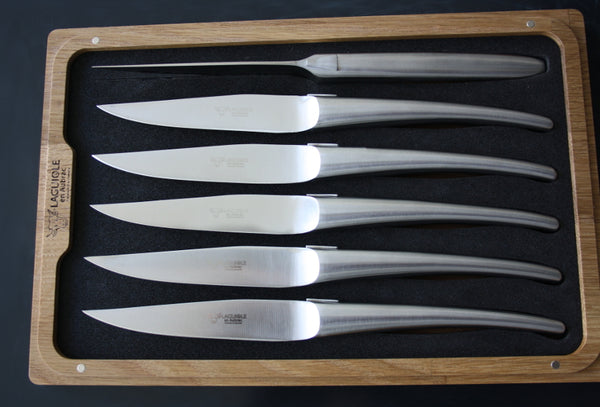 Cuchillos para carne de acero inoxidable mate Laguiole En Aubrac