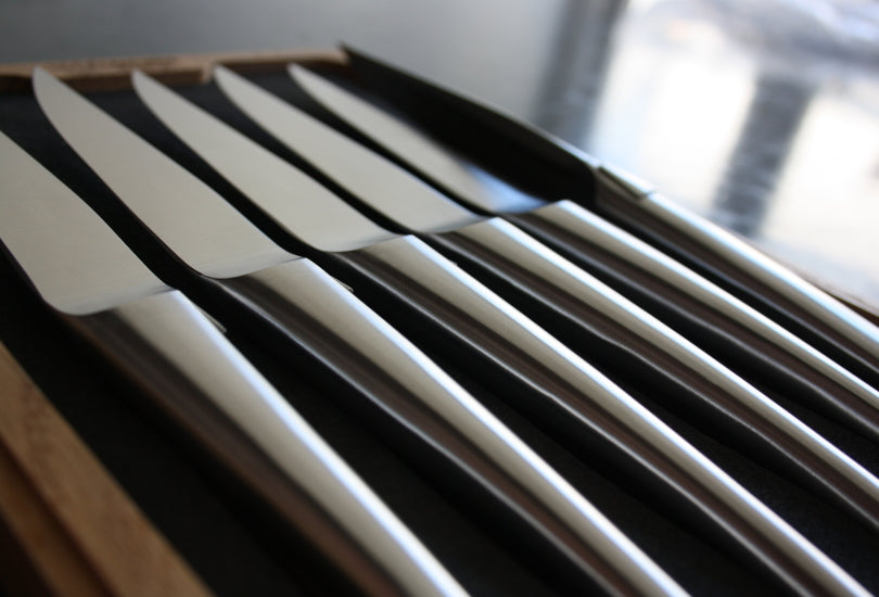 Cuchillos para carne de acero inoxidable mate Laguiole En Aubrac