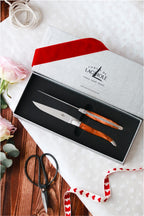 Mango de enebro Forge De Laguiole - Hoja de acero inoxidable satinado mate