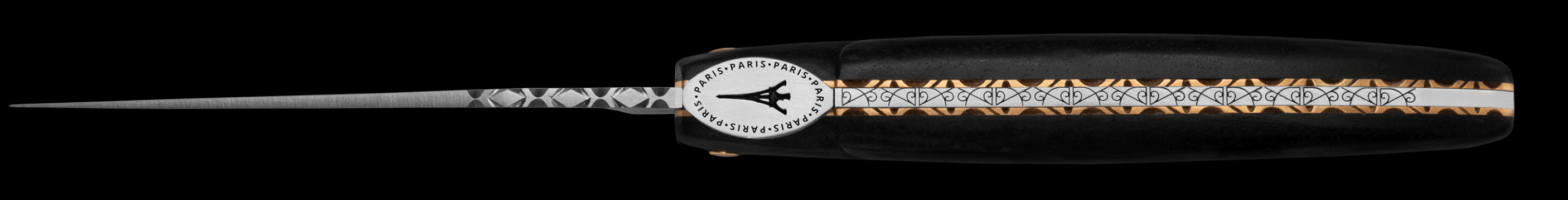 Laguiole En Aubrac - ORIGINE TOUR EIFFEL - Navaja con mango de ébano