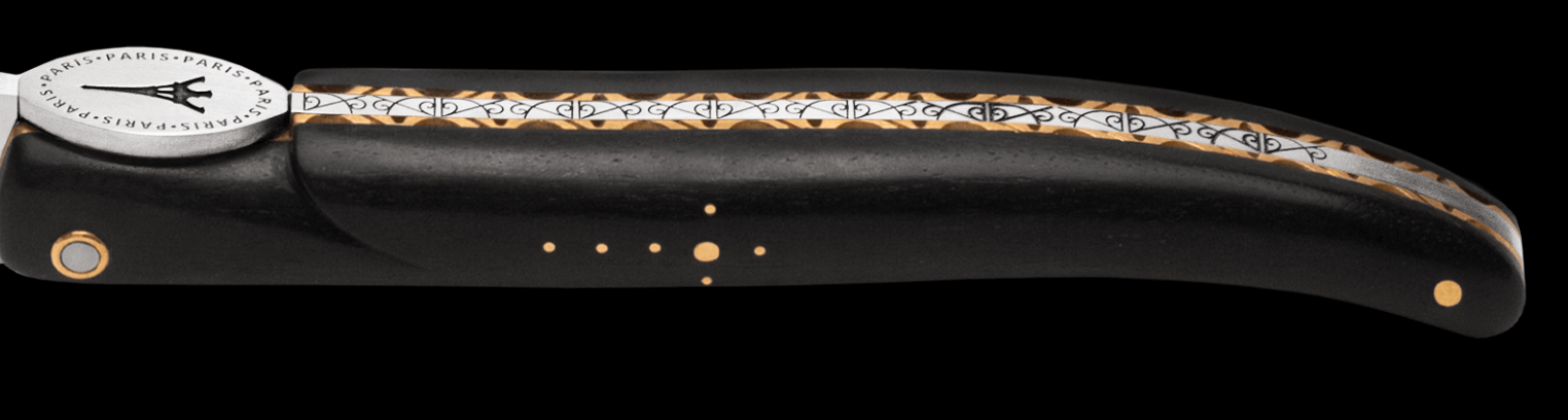 Laguiole En Aubrac - ORIGINE TOUR EIFFEL - Navaja con mango de ébano