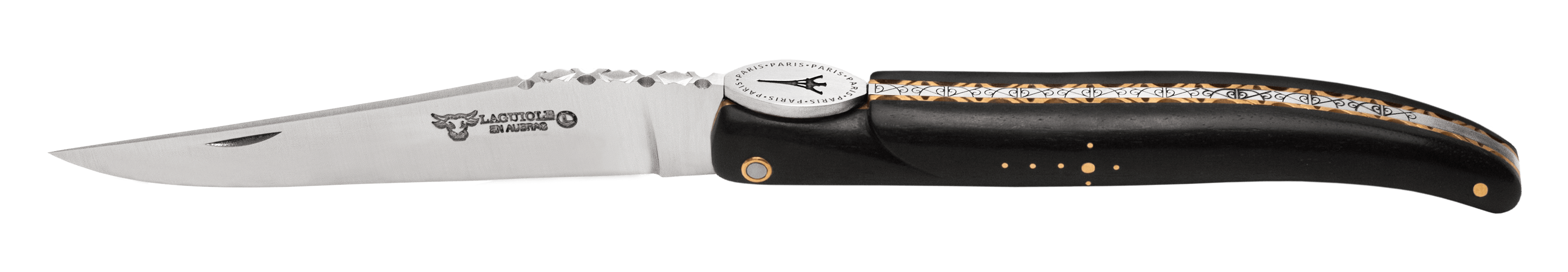 Laguiole En Aubrac - ORIGINE TOUR EIFFEL - Navaja con mango de ébano