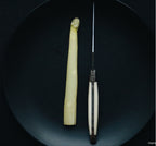 Cuchillos Forge De Laguiole con mango de hueso, 2 virolas de acero inoxidable y hoja de acero inoxidable altamente pulida