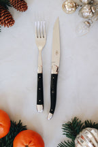 Cuchillos Forge De Laguiole con mangos de cuerno oscuro