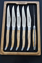 Cuchillos para carne Laguiole En Aubrac de madera de olivo