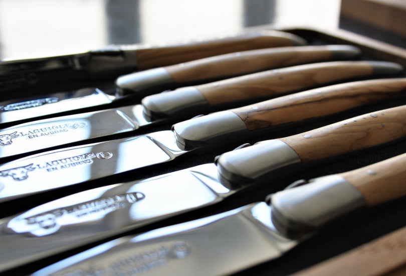Cuchillos para carne Laguiole En Aubrac de madera de olivo