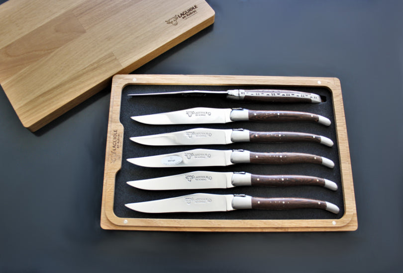 Cuchillos para carne Laguiole En Aubrac de madera wengué