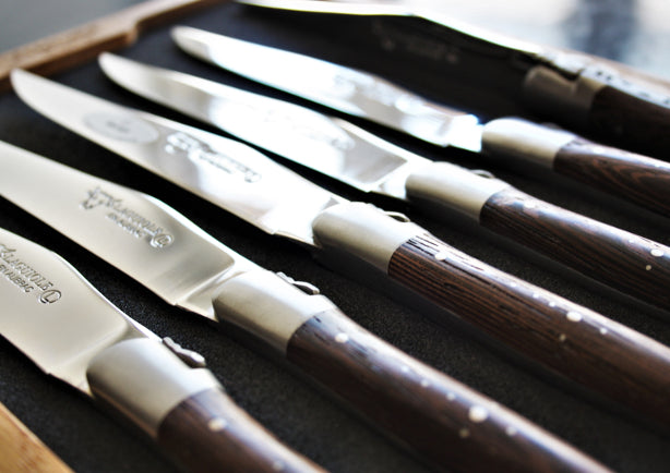 Cuchillos para carne Laguiole En Aubrac de madera wengué