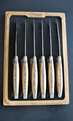 Cuchillos para carne Laguiole En Aubrac de madera de olivo